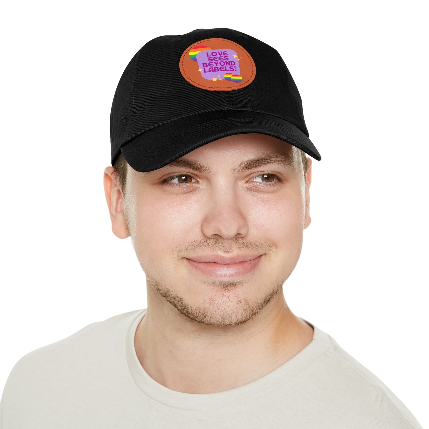 PRIDE LGBTQ Dad Hat with Leather Patch