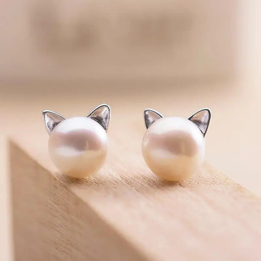 Fashion Earings Jewelry Silver Color Small Pearl