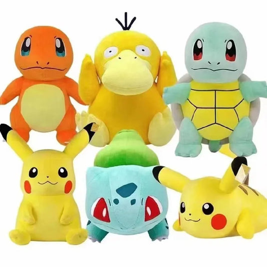 20cm Pokemon Stuffed Plush Toys Kawaii Pikachu Raichu Jenny Turtle Anime Doll